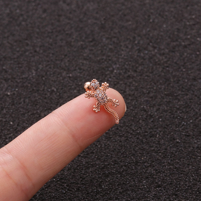 Ear Cartilage Rings & Studs Exaggerated Animal 316L Stainless Steel  Copper Zircon