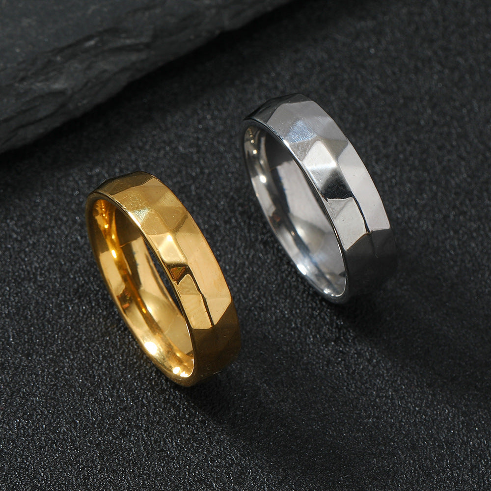 Simple Style Classic Style Solid Color 304 Stainless Steel Plating Gold Plated Men's Rings