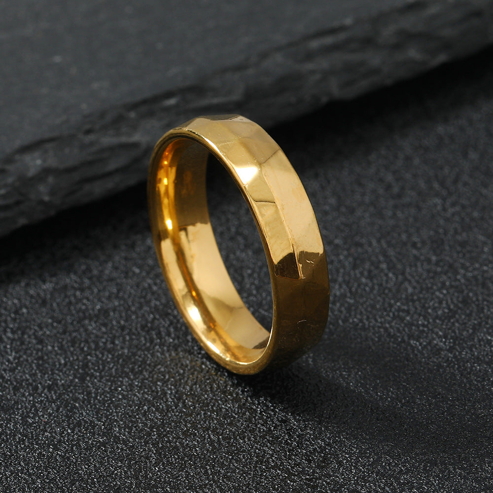 Simple Style Classic Style Solid Color 304 Stainless Steel Plating Gold Plated Men's Rings