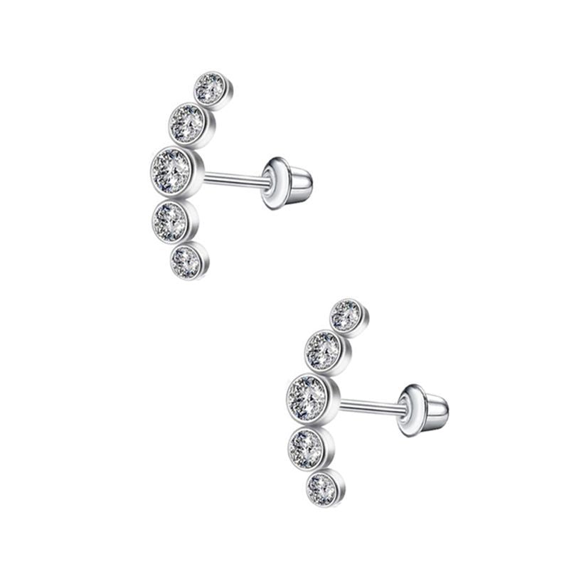 1 Pair Ear Cartilage Rings & Studs Simple Style Classic Style Heart Shape 304 Stainless Steel Plating Ear Cartilage Rings & Studs