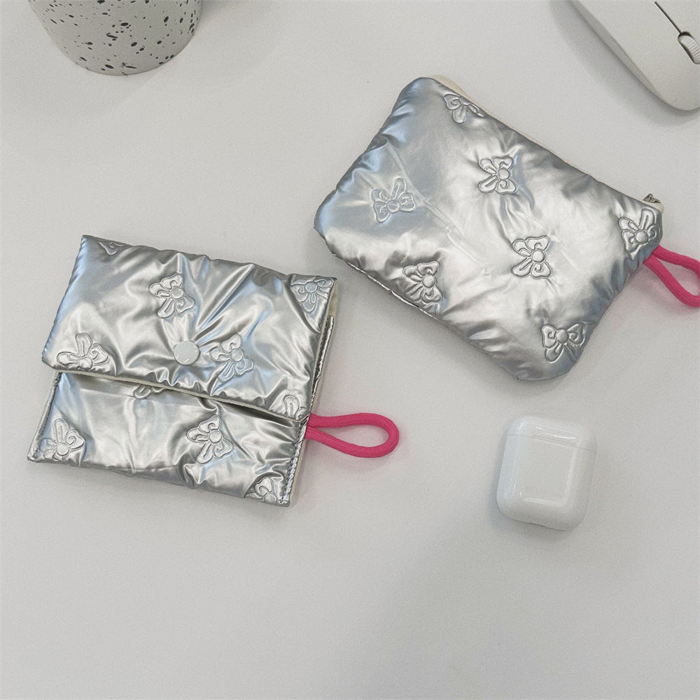 Streetwear Geometric pu Square Makeup Bags