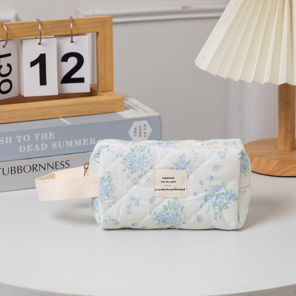 Elegant Streetwear Flower Polyester Square Makeup Bags