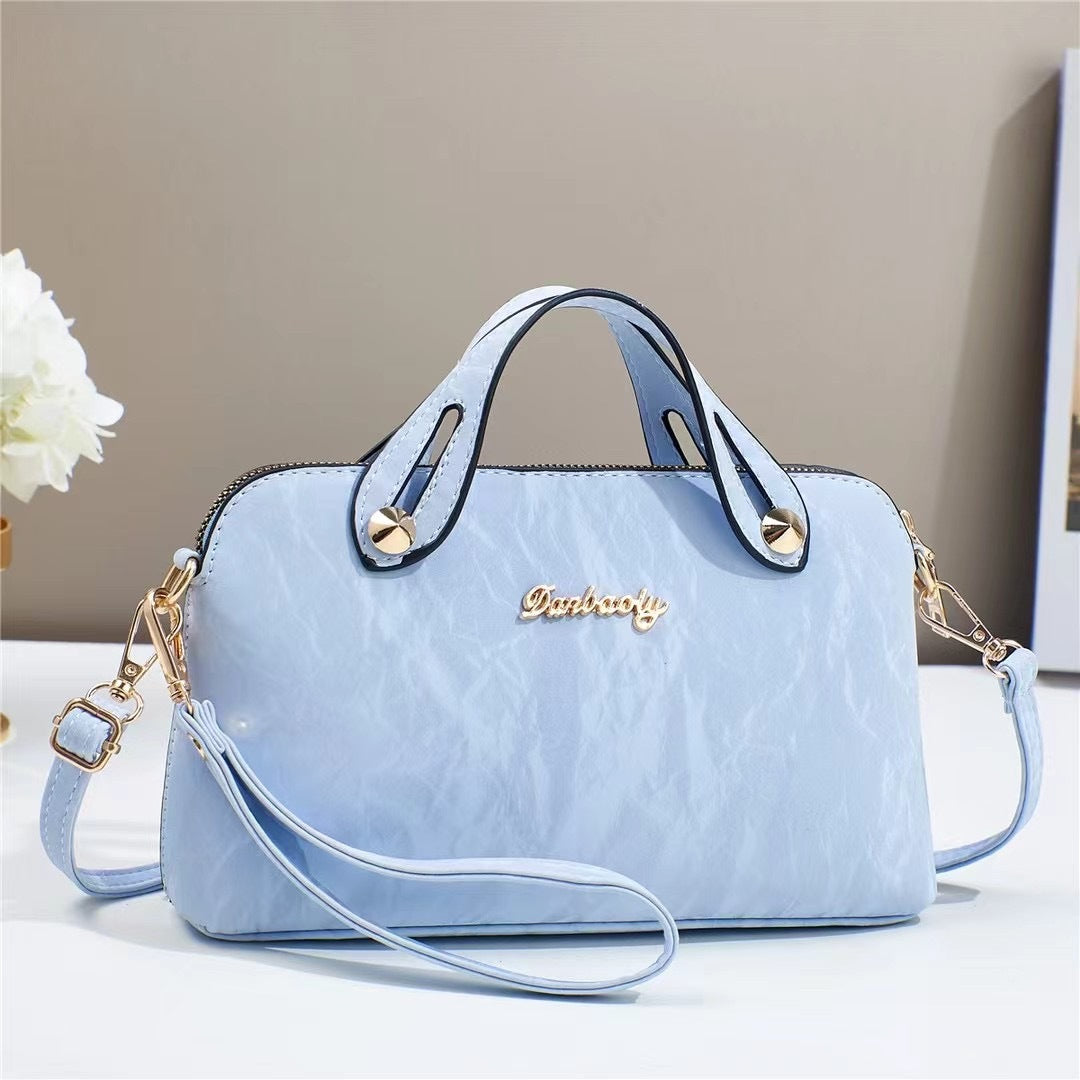 Women's Small PU Solid Color Streetwear Square Zipper Square Bag