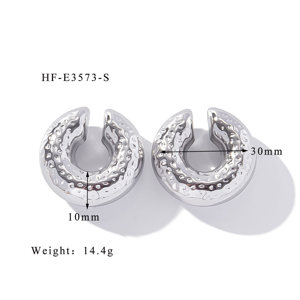 1 Piece Simple Style Classic Style Solid Color Plating 304 Stainless Steel Ear Cuffs