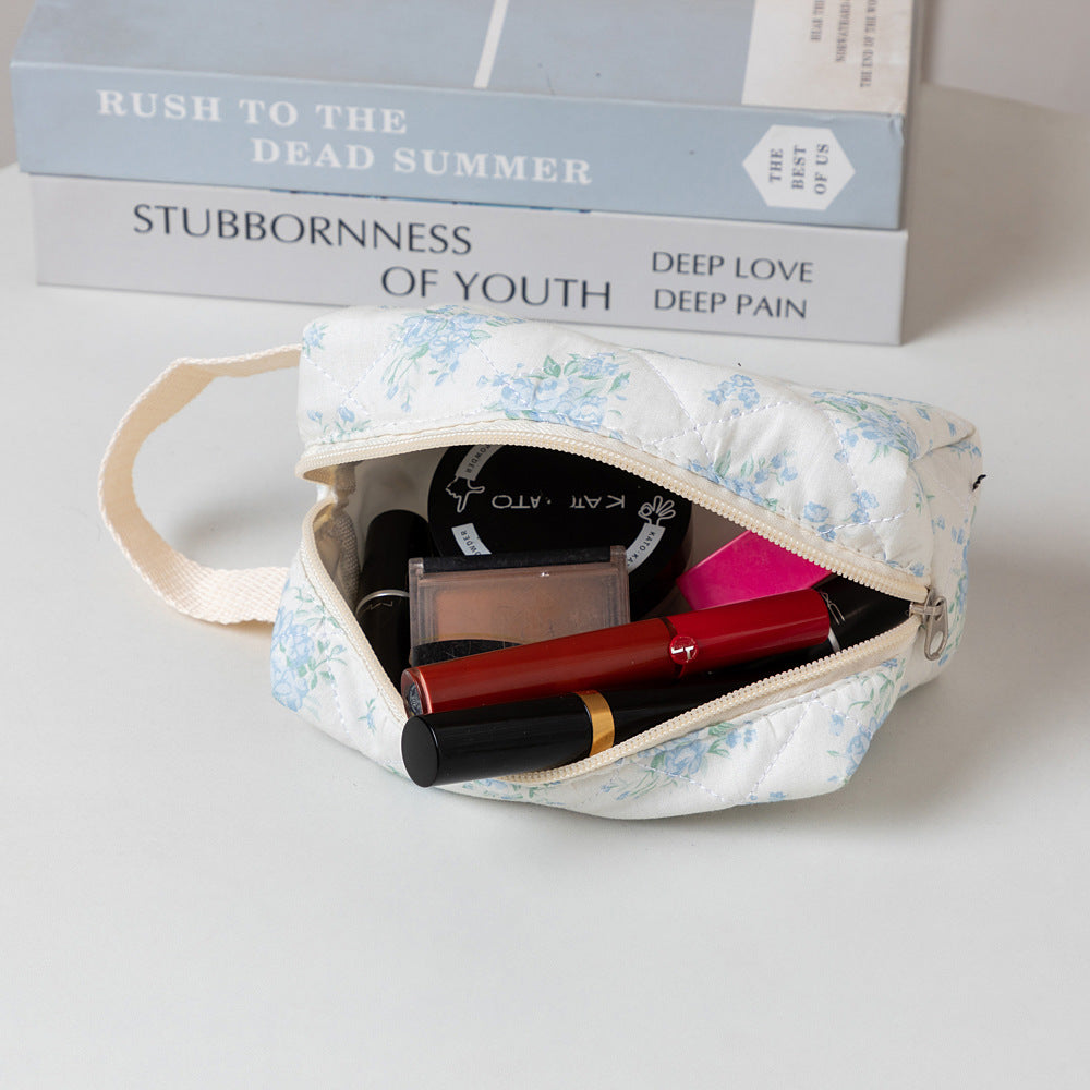 Elegant Streetwear Flower Polyester Square Makeup Bags