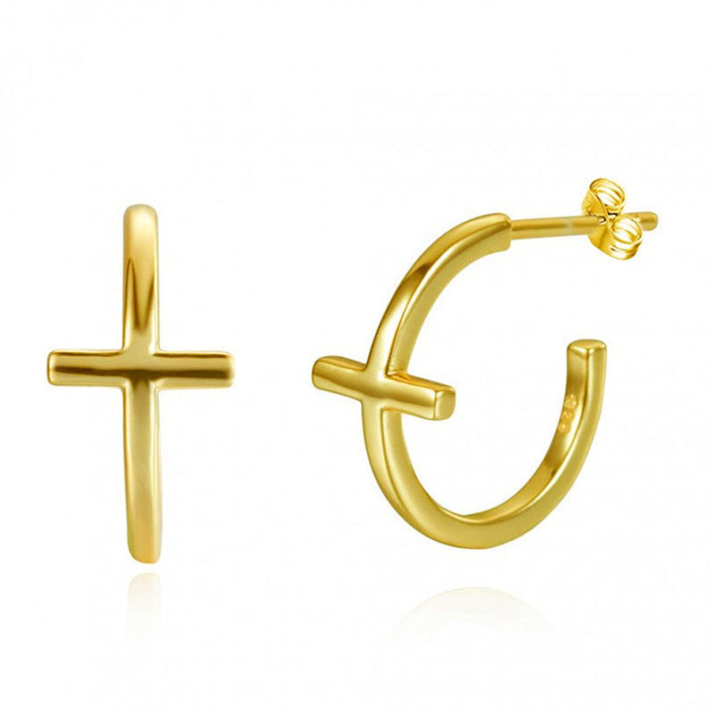 Simple Style Geometric Plating Copper No Inlaid Earrings Ear Studs - CEJEW