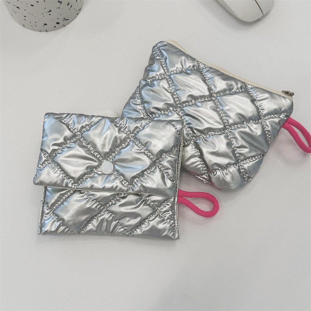 Streetwear Geometric pu Square Makeup Bags