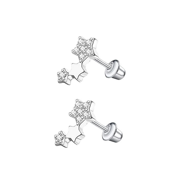 1 Pair Ear Cartilage Rings & Studs Simple Style Classic Style Heart Shape 304 Stainless Steel Plating Ear Cartilage Rings & Studs