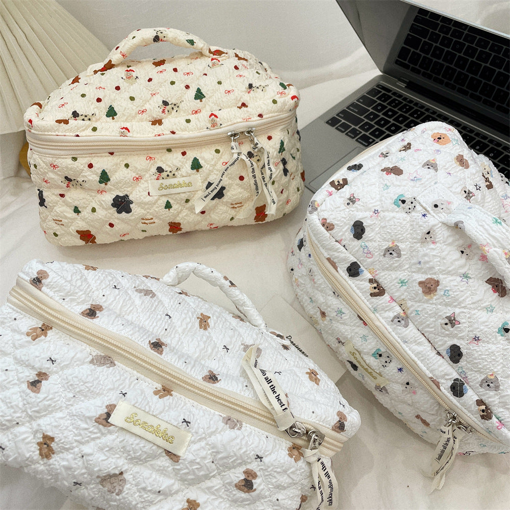 Streetwear Cartoon Polyester Square Makeup Bags