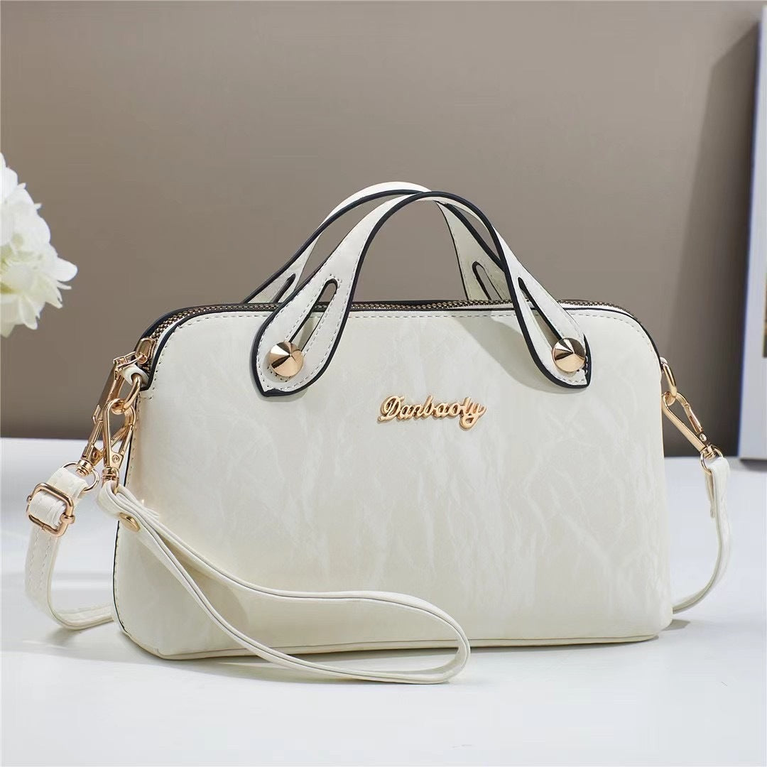 Women's Small PU Solid Color Streetwear Square Zipper Square Bag