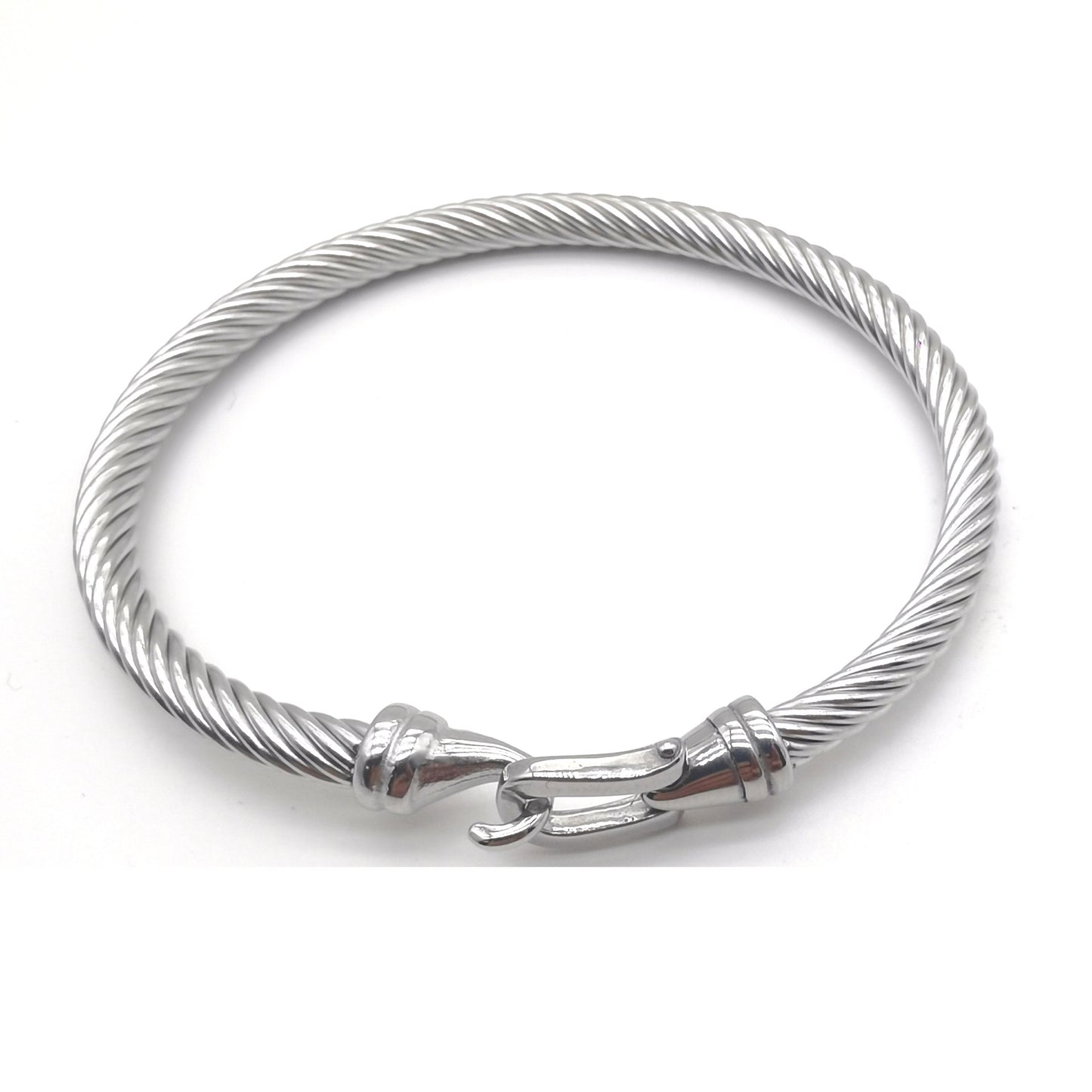 Simple Style Solid Color 304 Stainless Steel Bangle In Bulk