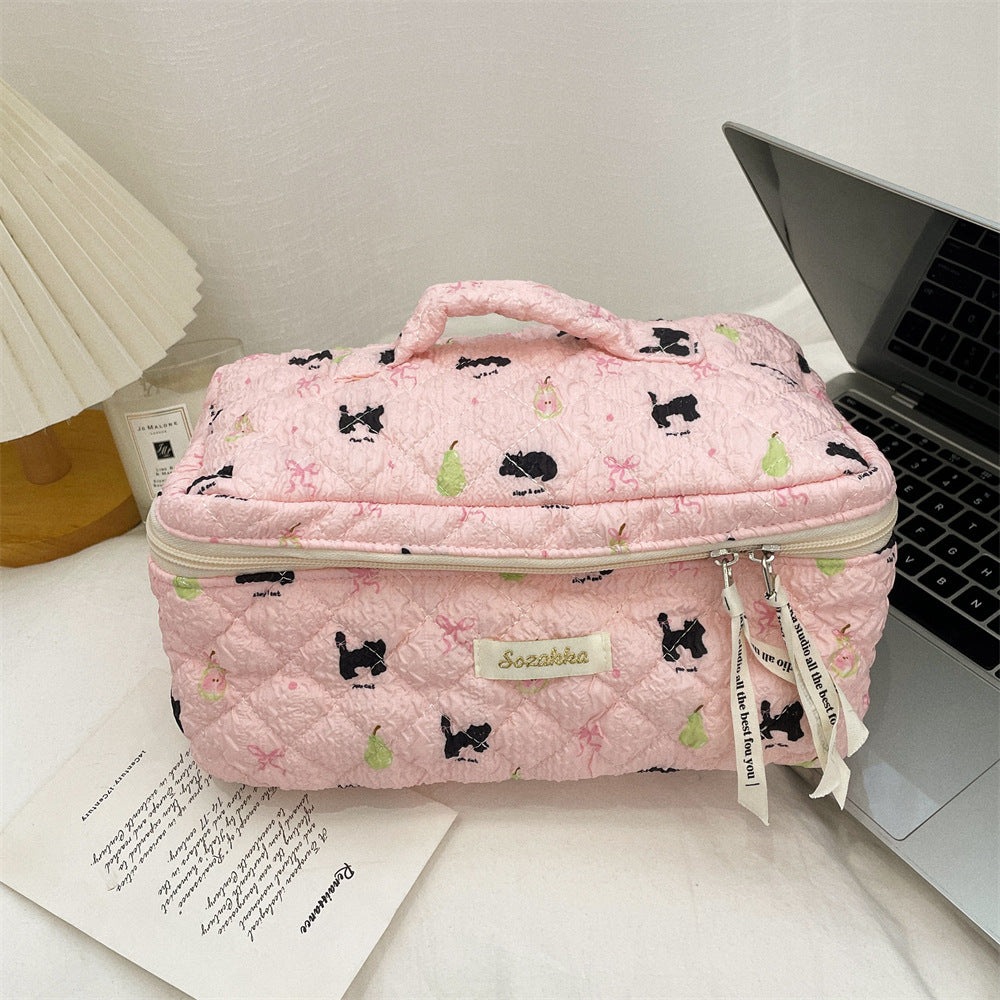 Streetwear Cartoon Polyester Square Makeup Bags