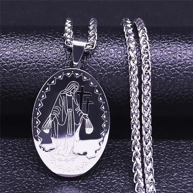 Jewelry Retro Geometric 304 Stainless Steel Polishing Pendant Necklace