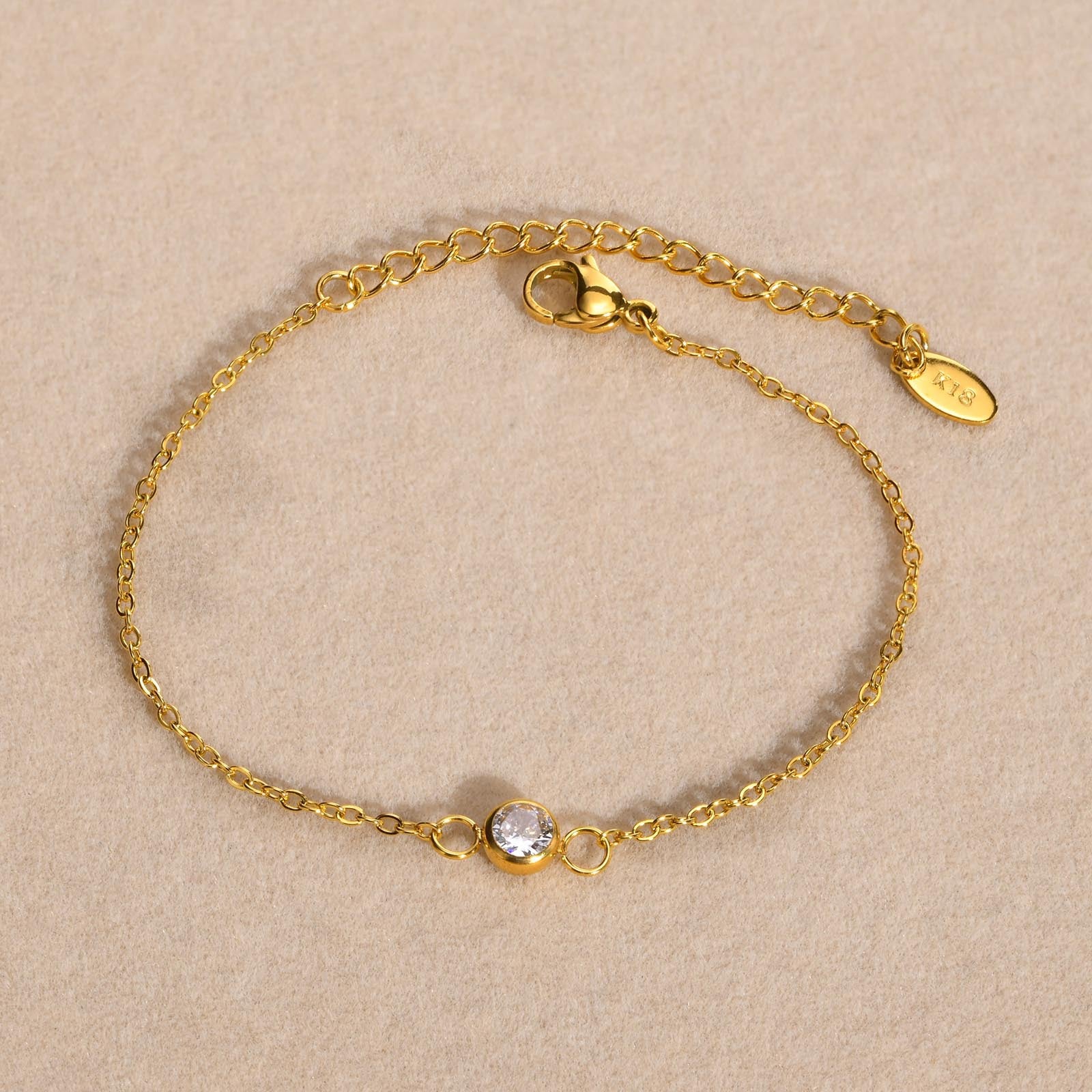 Simple Style Water Droplets 201 Stainless Steel 18K Gold Plated Zircon Stainless Steel Bracelets In Bulk - CEJEW