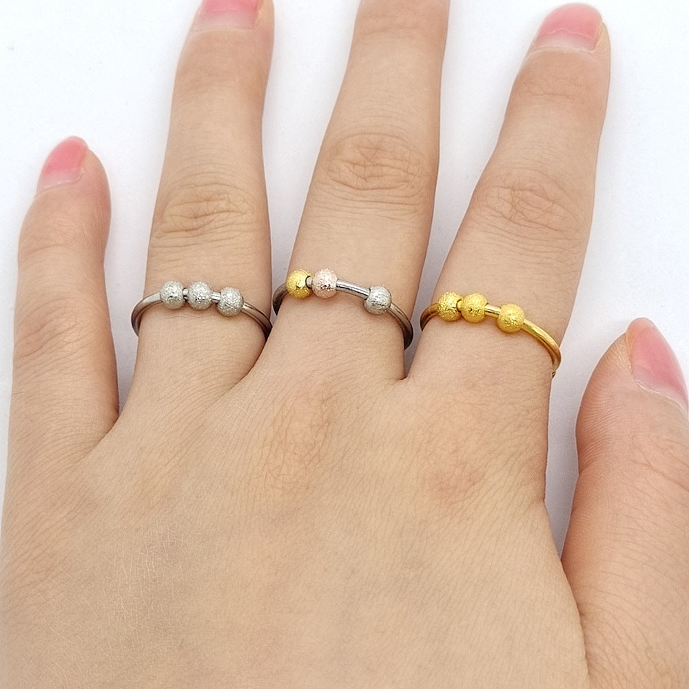 simple style classic style solid color stainless steel plating gold plated rings