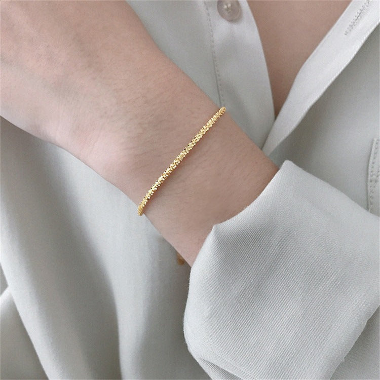 Simple Style Geometric Stainless Steel 14K Gold Plated Bracelets In Bulk