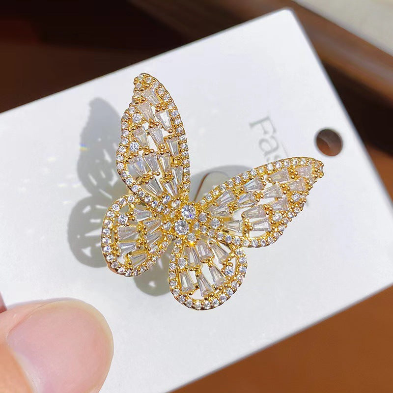 Copper Plating Butterfly Open Rings