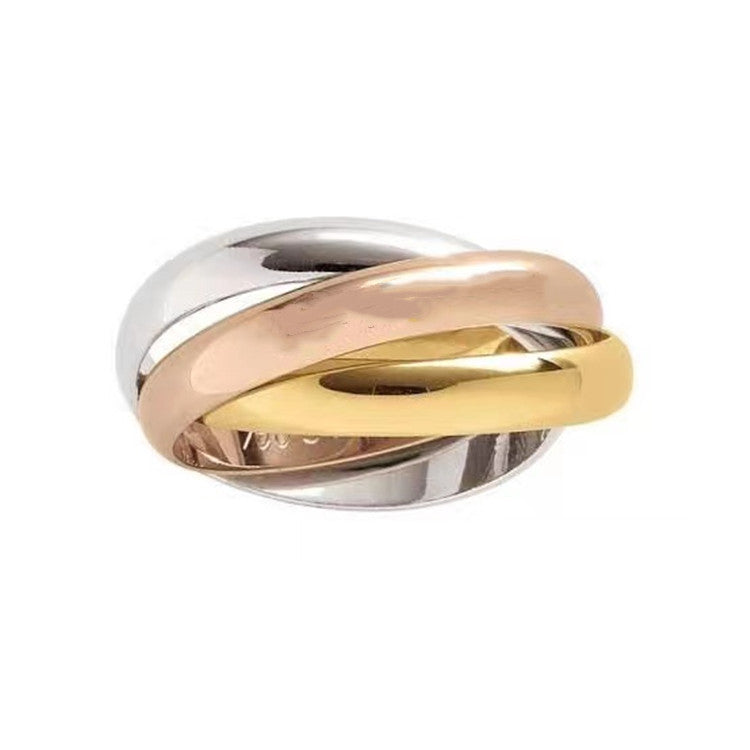 ins style geometric titanium steel plating rings