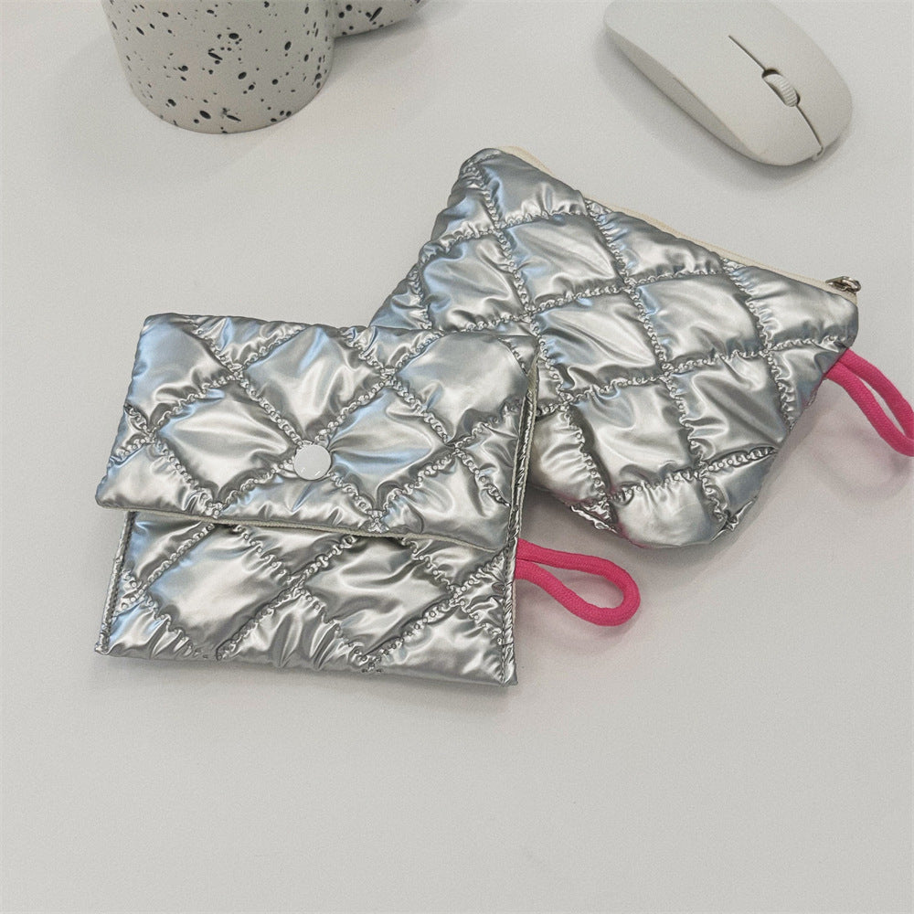 Streetwear Geometric pu Square Makeup Bags