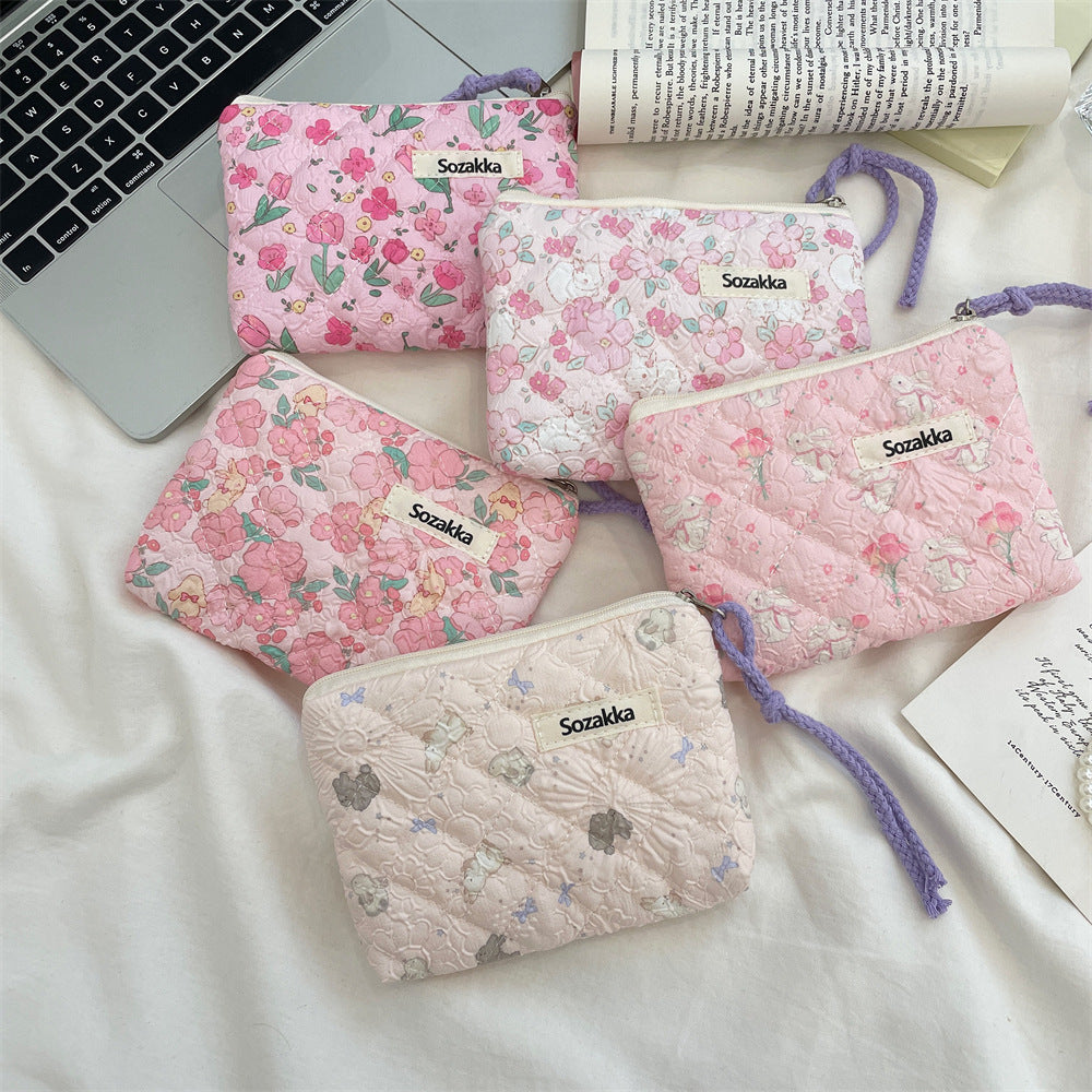 Streetwear Cartoon Polyester Square Makeup Bags