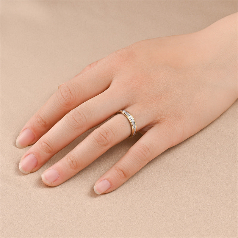 Jewelry Simple Style U Shape Geometric Titanium Steel Plating Rings