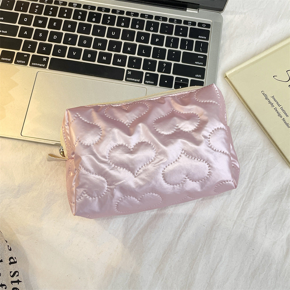 Streetwear Solid Color pu Square Makeup Bags