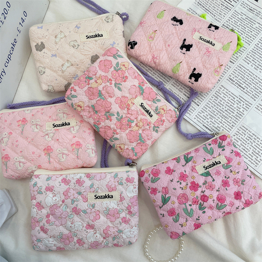 Streetwear Cartoon Polyester Square Makeup Bags