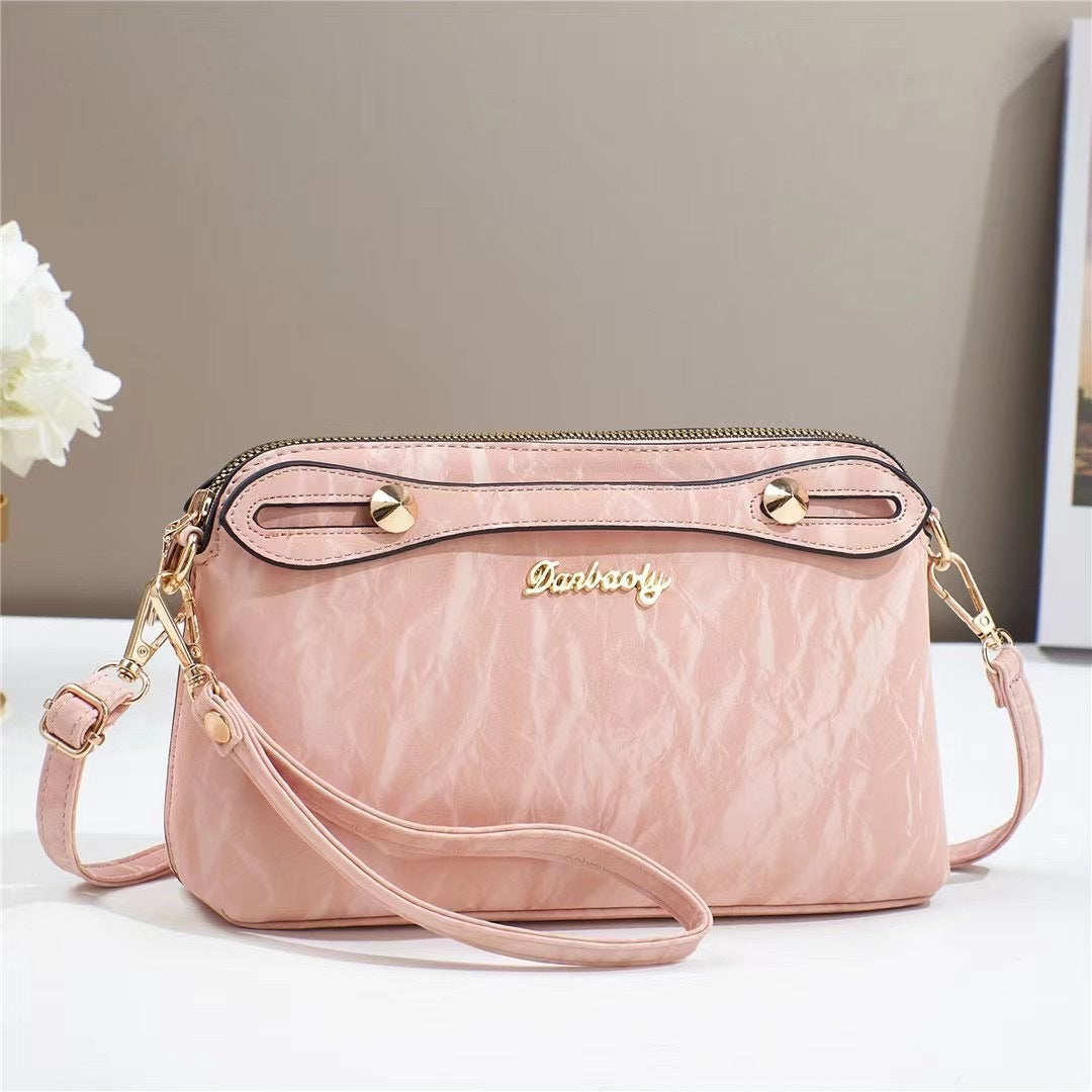 Women's Small PU Solid Color Streetwear Square Zipper Square Bag