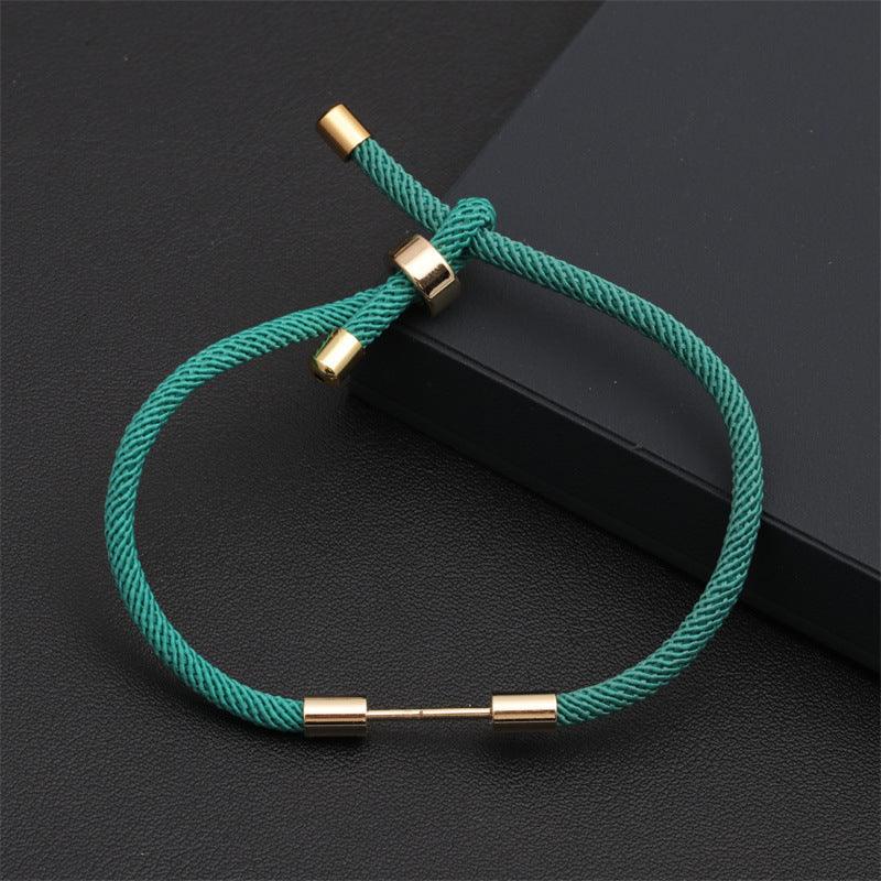 fashion color retractable adjustable basic red milan rope women's diy copper bracelet