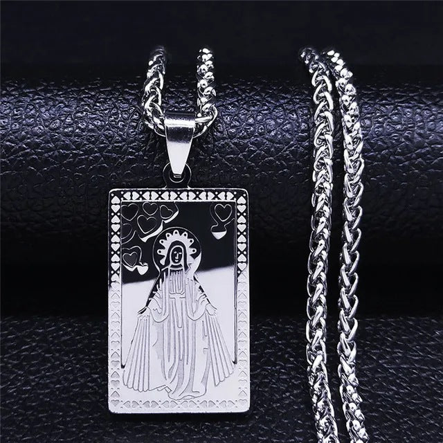 Jewelry Retro Geometric 304 Stainless Steel Polishing Pendant Necklace