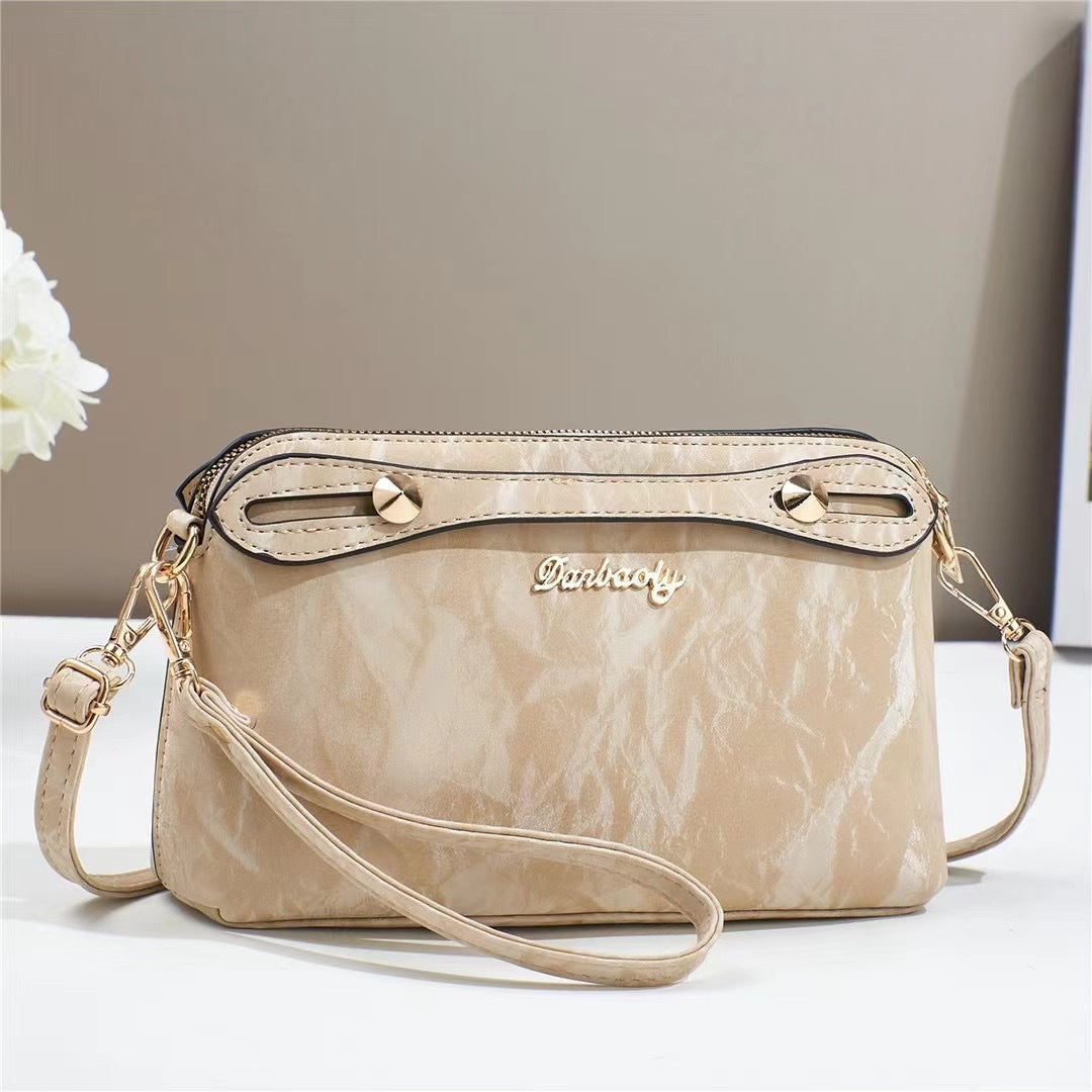 Women's Small PU Solid Color Streetwear Square Zipper Square Bag