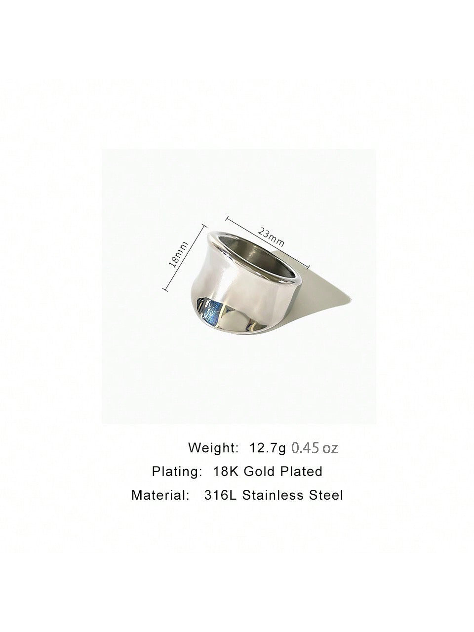 Jewelry Simple Style Classic Style Geometric 316L Stainless Steel  Plating Rings