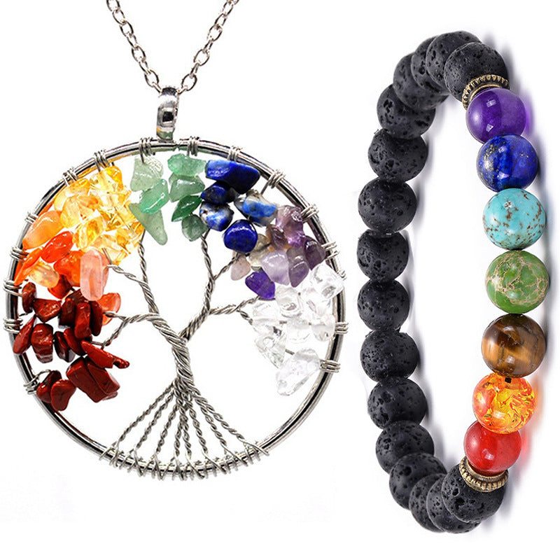 original design tree natural stone bracelets earrings necklace in bulk