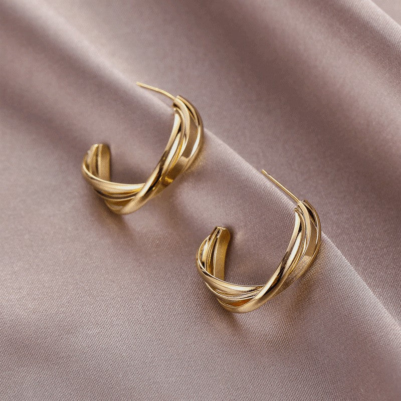 1 Pair Simple Style Classic Style U Shape Geometric Plating Copper Earrings