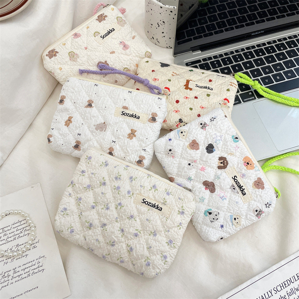 Streetwear Cartoon Polyester Square Makeup Bags