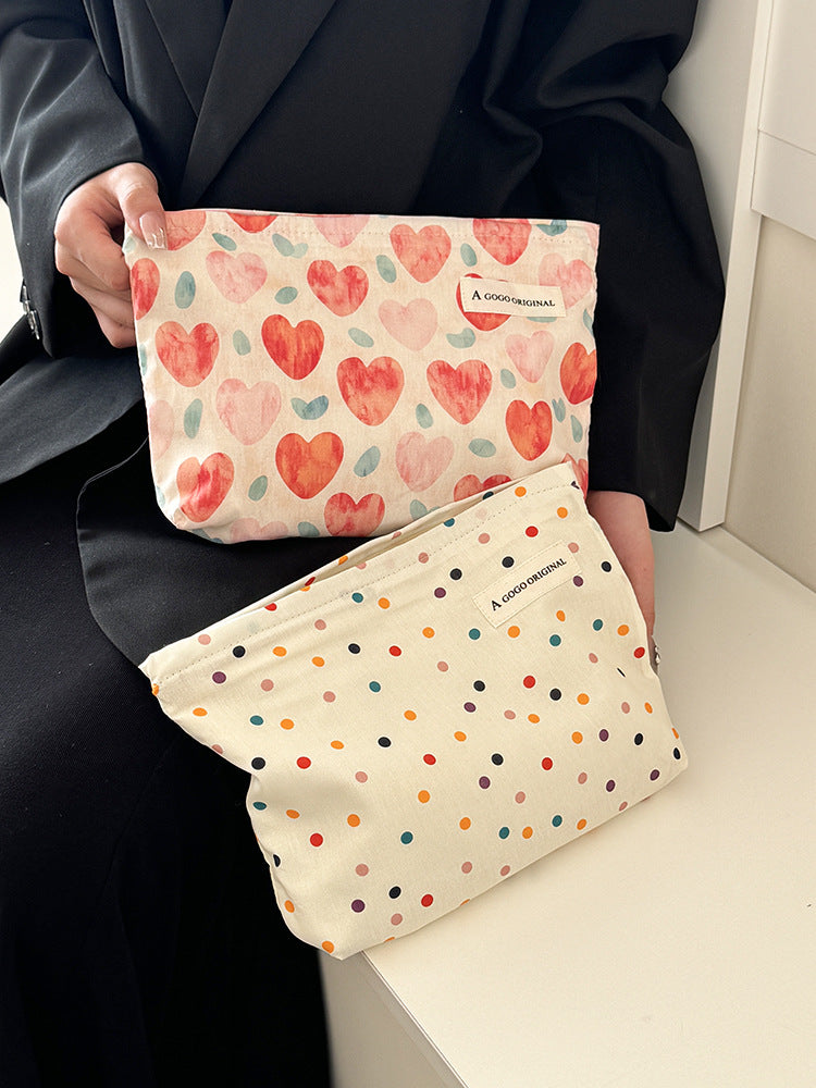 Elegant Streetwear Geometric Polyester Square Makeup Bags