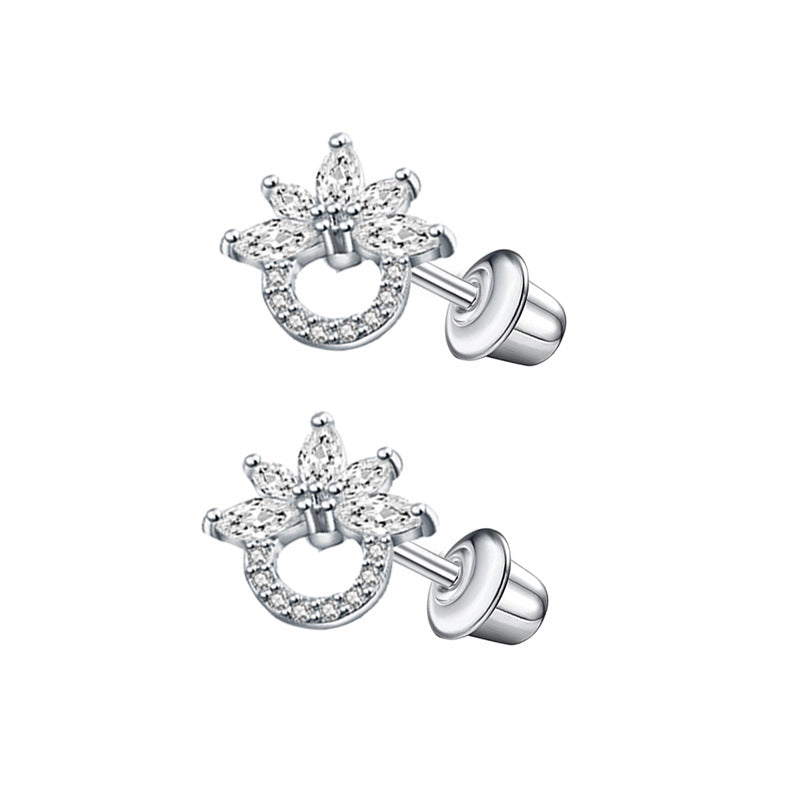 1 Pair Ear Cartilage Rings & Studs Simple Style Classic Style Heart Shape 304 Stainless Steel Plating Ear Cartilage Rings & Studs