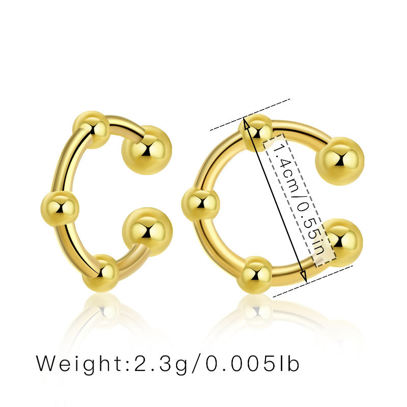 1 Pair Simple Style Commute Geometric Copper Ear Cuffs