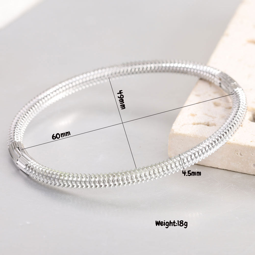 Simple Style Commute Geometric 304 Stainless Steel Bangle In Bulk