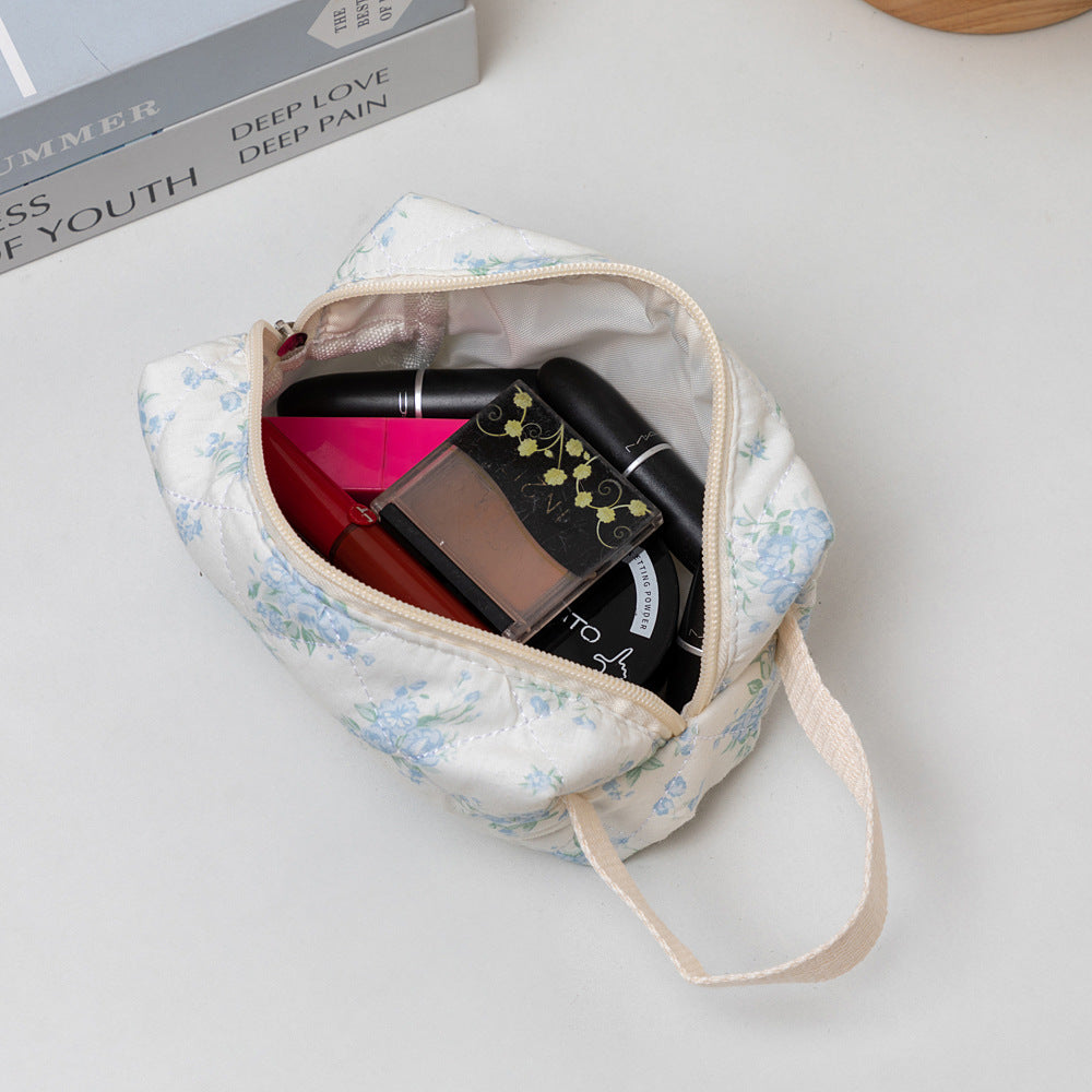 Elegant Streetwear Flower Polyester Square Makeup Bags