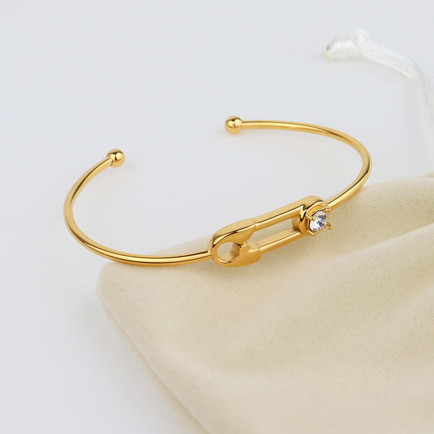 IG Style Simple Style Geometric 304 Stainless Steel Bangle In Bulk