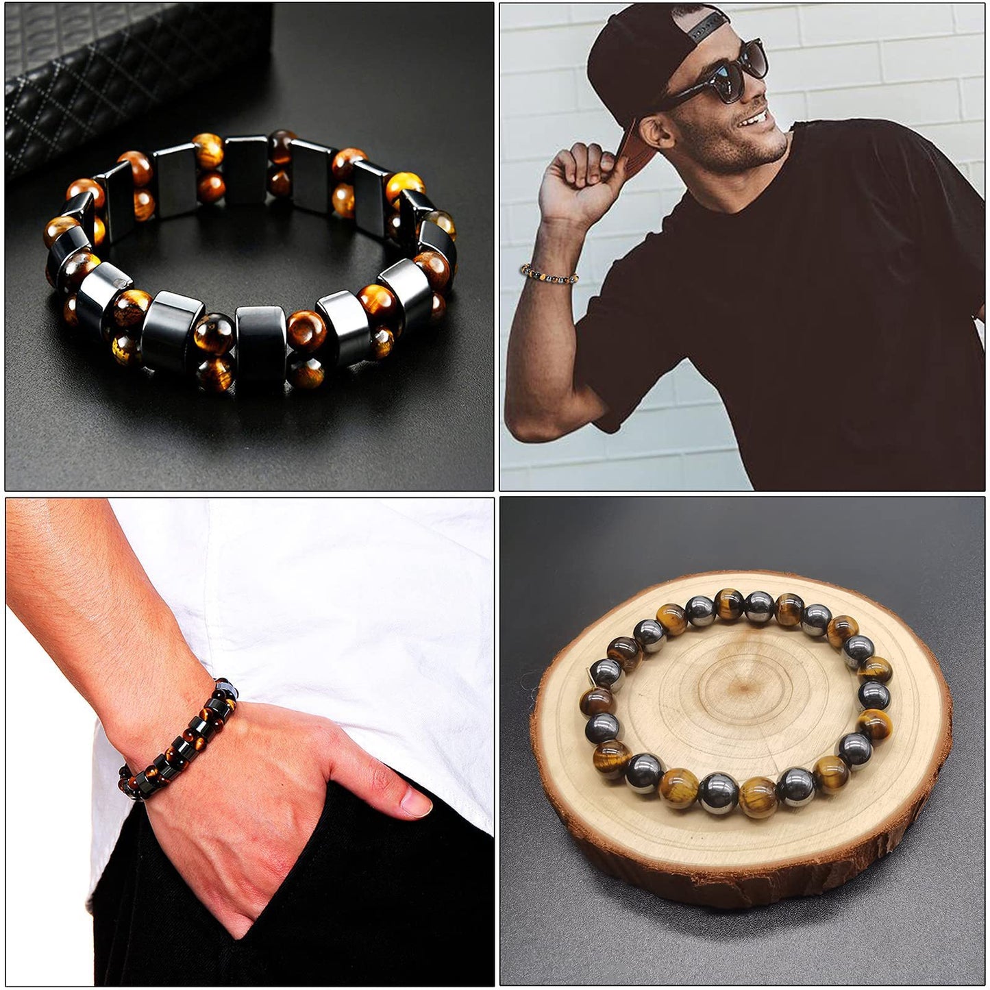 casual multicolor natural stone beaded handmade bracelets