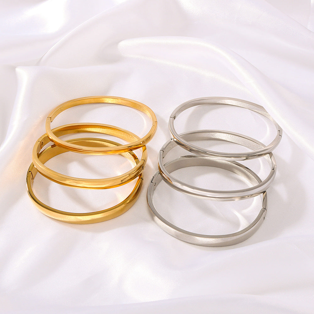 IG Style Simple Style Geometric 304 Stainless Steel Bangle In Bulk