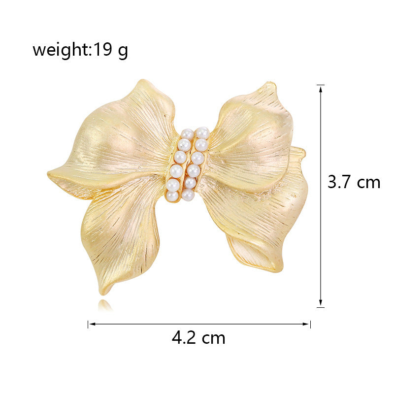 Elegant Glam Bow Knot Alloy Plating Inlay Artificial Pearls Women's Brooches