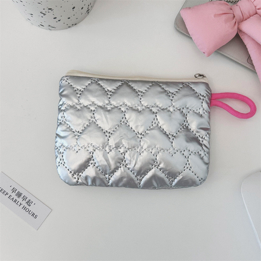 Streetwear Geometric pu Square Makeup Bags