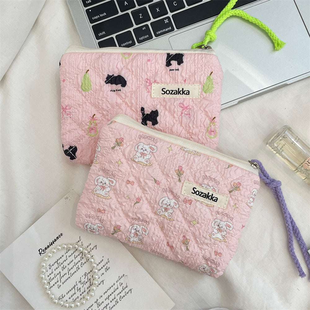 Streetwear Cartoon Polyester Square Makeup Bags