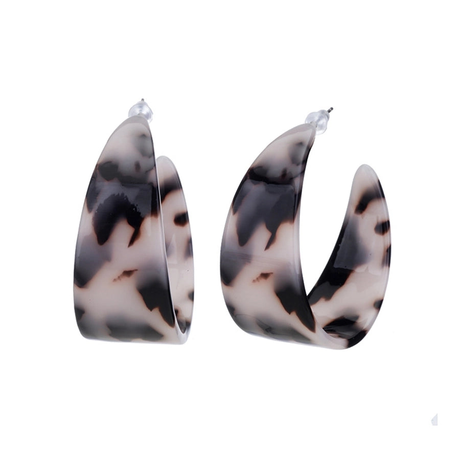 wis  popular C- shaped acetate plate earrings acrylic fashion earrings exaggerated  earrings - CEJEW