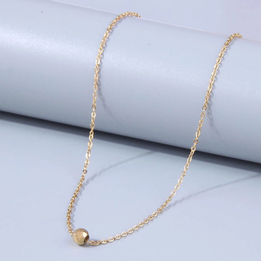 fashion round titanium steel plating necklace 1 piece