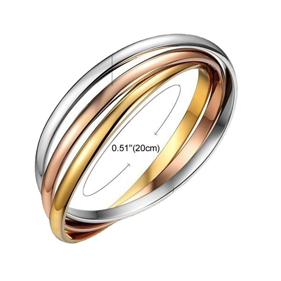 Basic Modern Style Classic Style Geometric Titanium Steel Bangle In Bulk