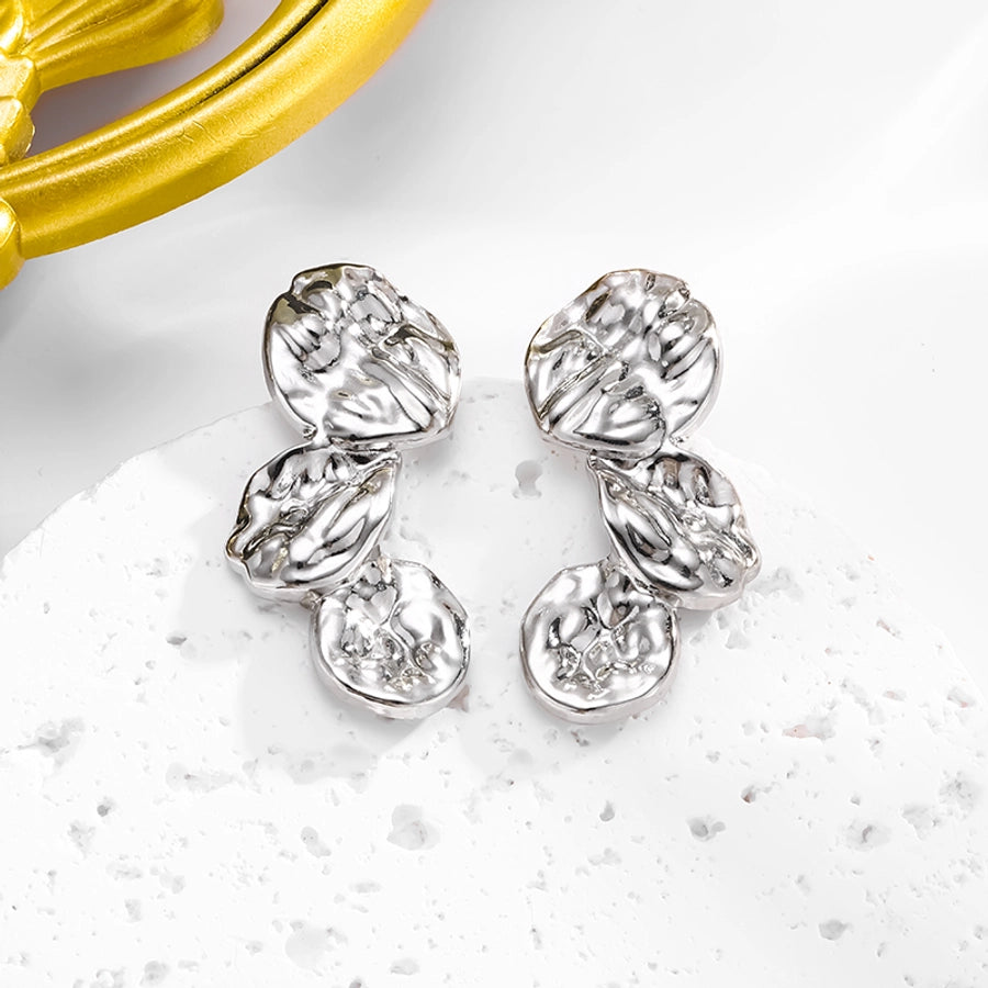 1 Pair Vintage Style Simple Style Petal Plating 304 Stainless Steel 18K Gold Plated Ear Studs